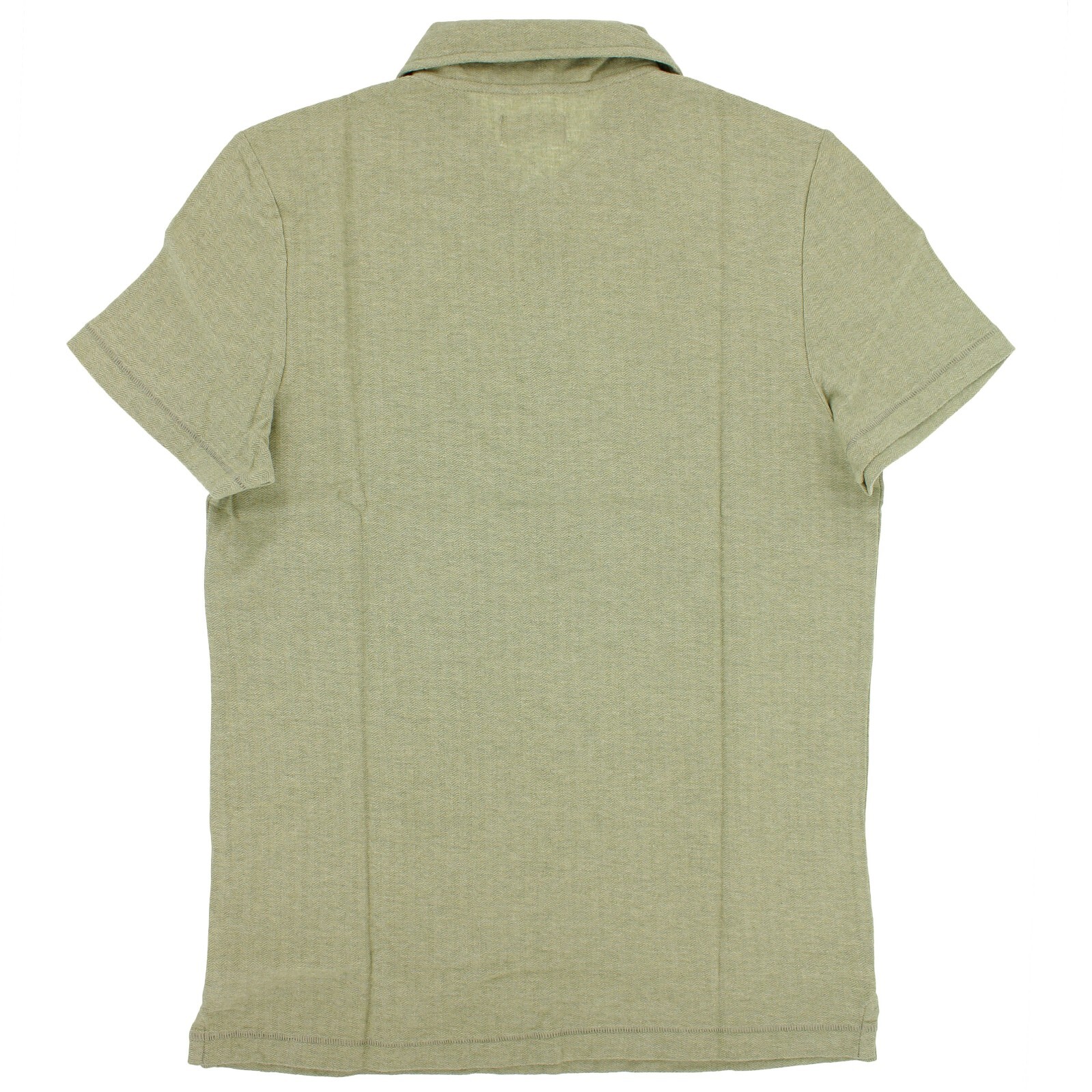 Taylor Stitch Men’s Polo Shirt Herringbone Weave Lightweight Soft Cotton Blend