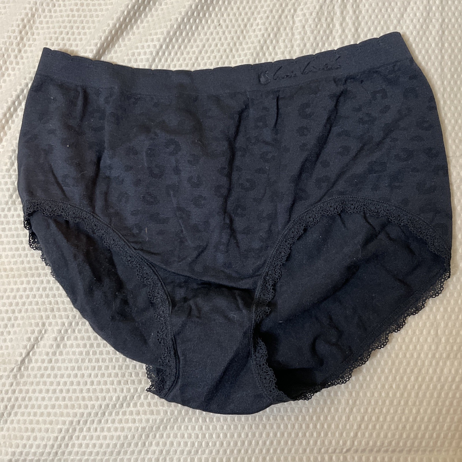 2 Pack GLORIA VANDERBILT Women Sz 1X Microfiber Smooth Waist Briefs Black & Gray