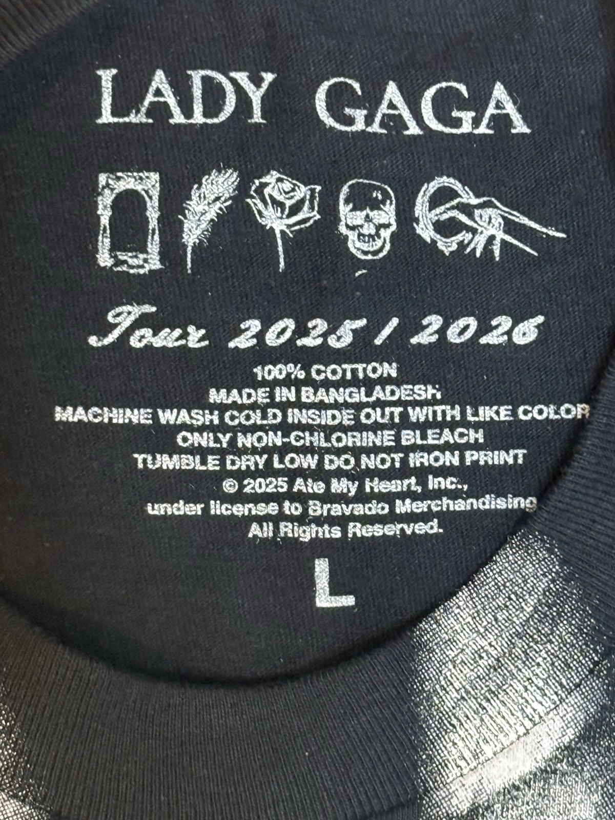 Lady Gaga Mayhem Tour Vanish Into You Black T-Shirt