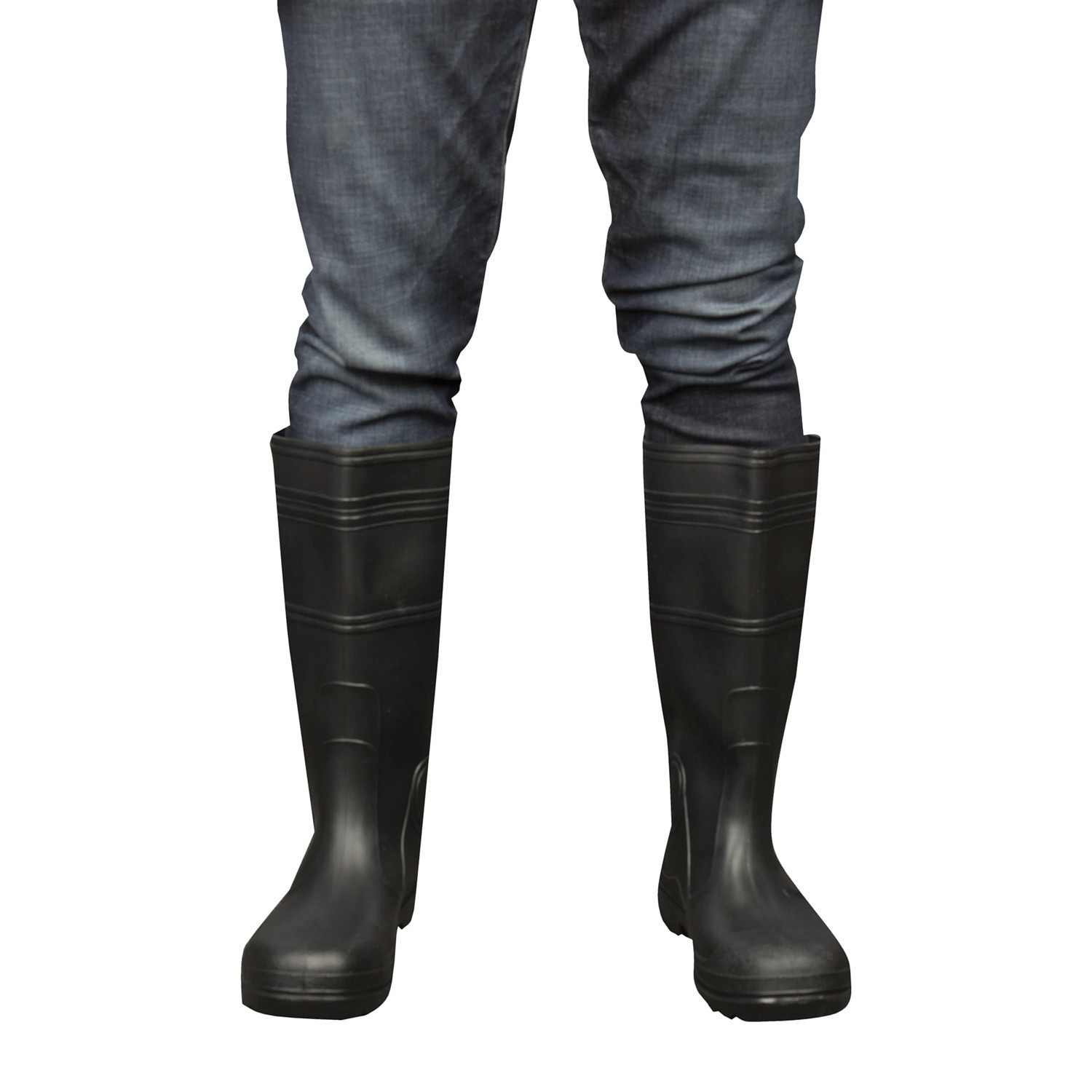 PLAIN TOE PVC RUBBER Waterproof Fishing Hunting Farming Construction WORK BOOTS