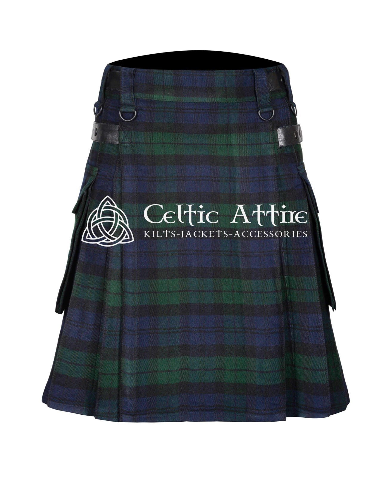 Black Watch Tartan Kilt – 8 Yards – Utility – Hybrid Kilts by Celtic Attire
