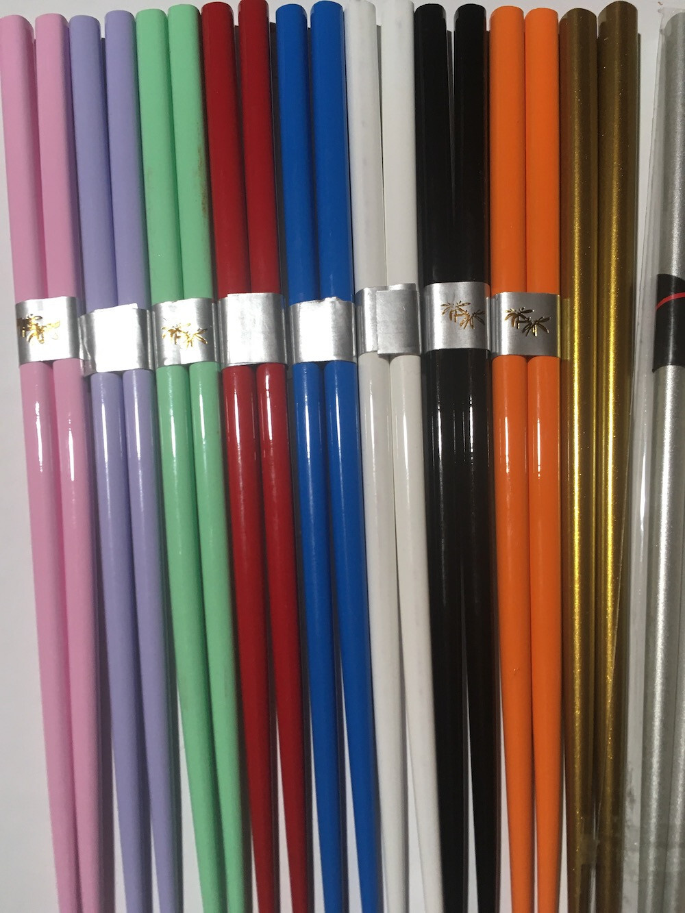 10 SOLID COLORS 10 Pair 9″ HAIR STICKS Chopsticks + tapestry Gift Bag