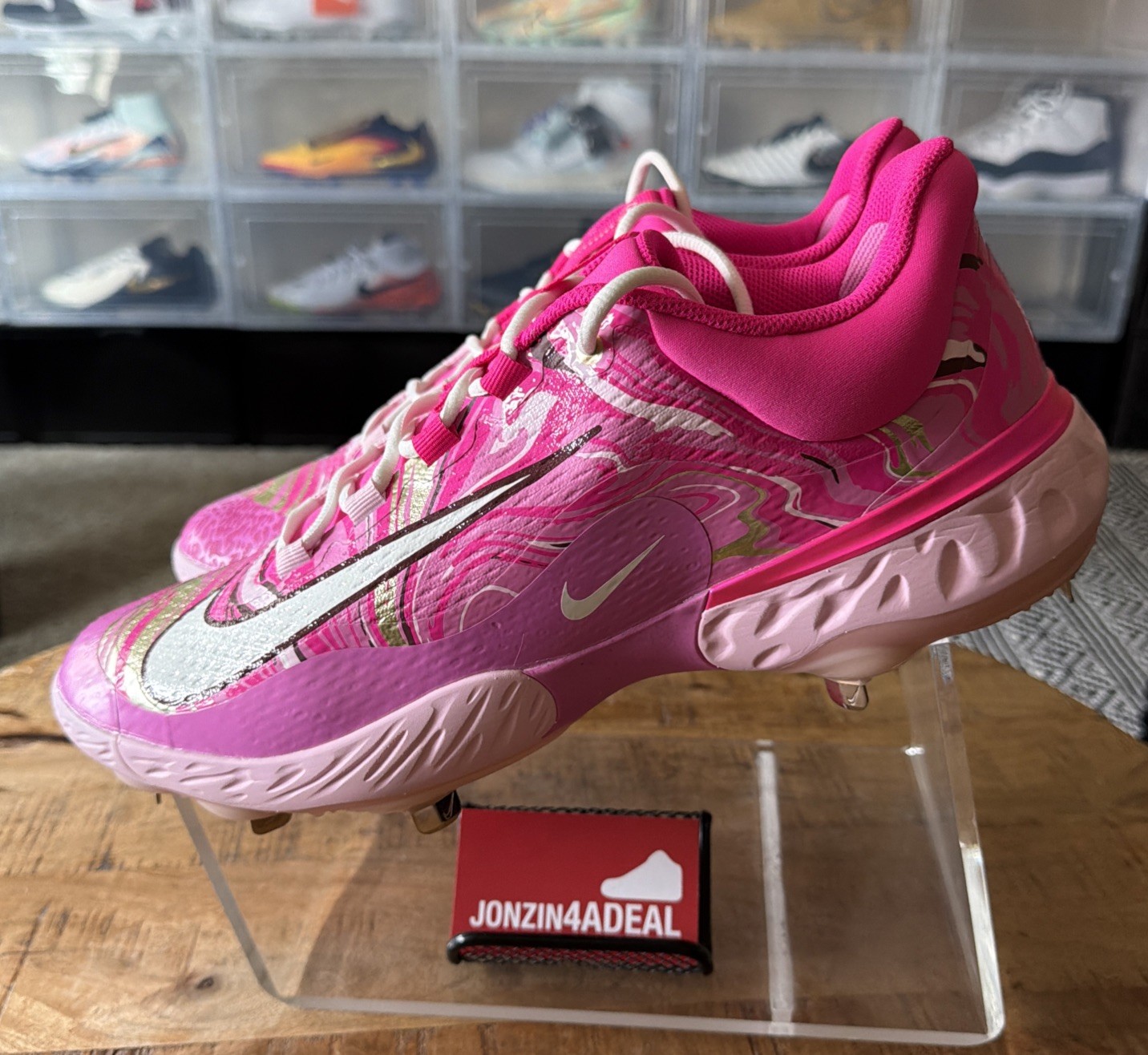 Size 14 Nike Alpha Huarache Mother’s Day Elite Low Baseball Cleats FZ7345-600