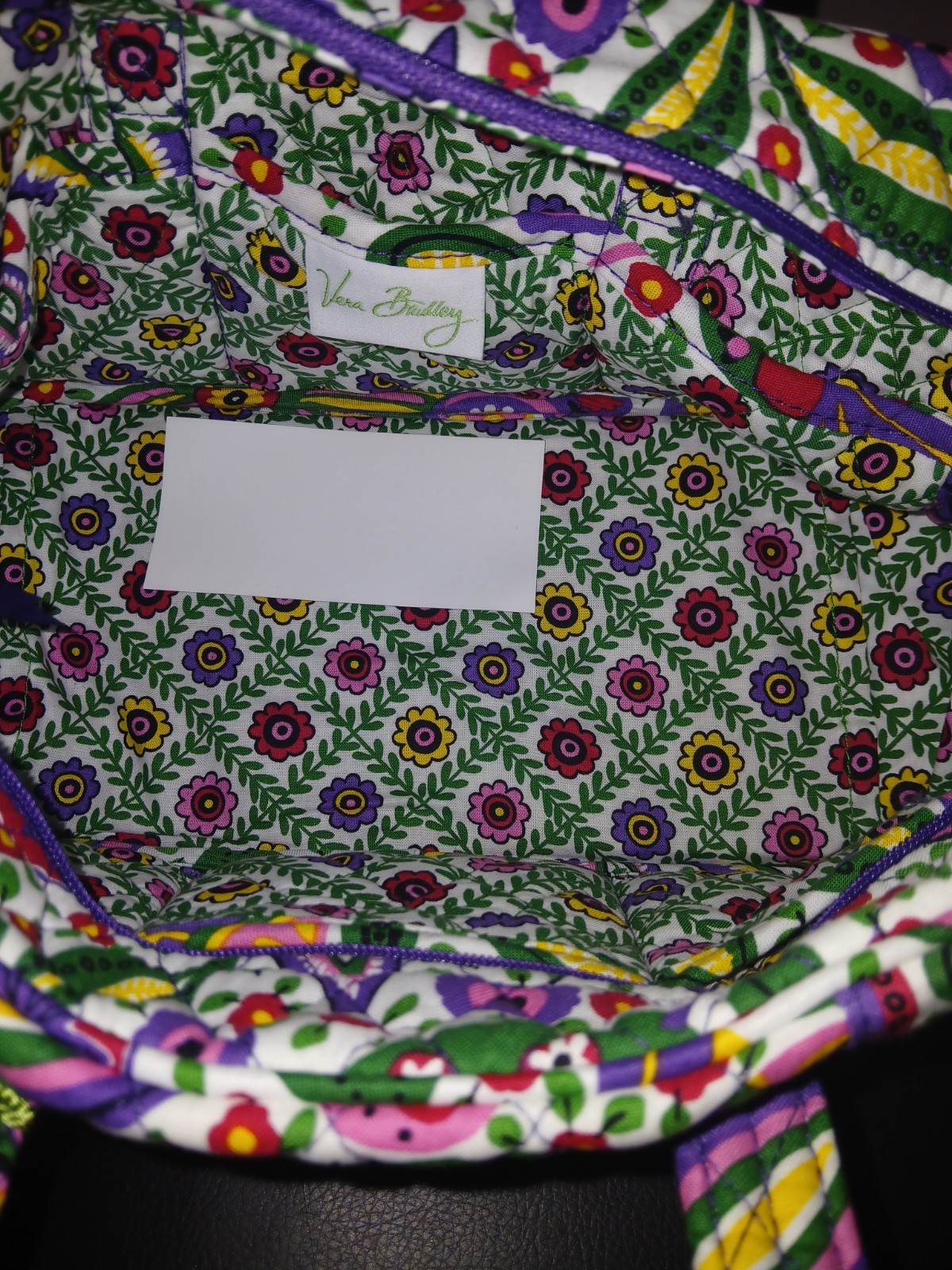 Vera Bradley Women’s Multicolor Floral Quilted Zip Tote w/ Pouch, Inner Pockets