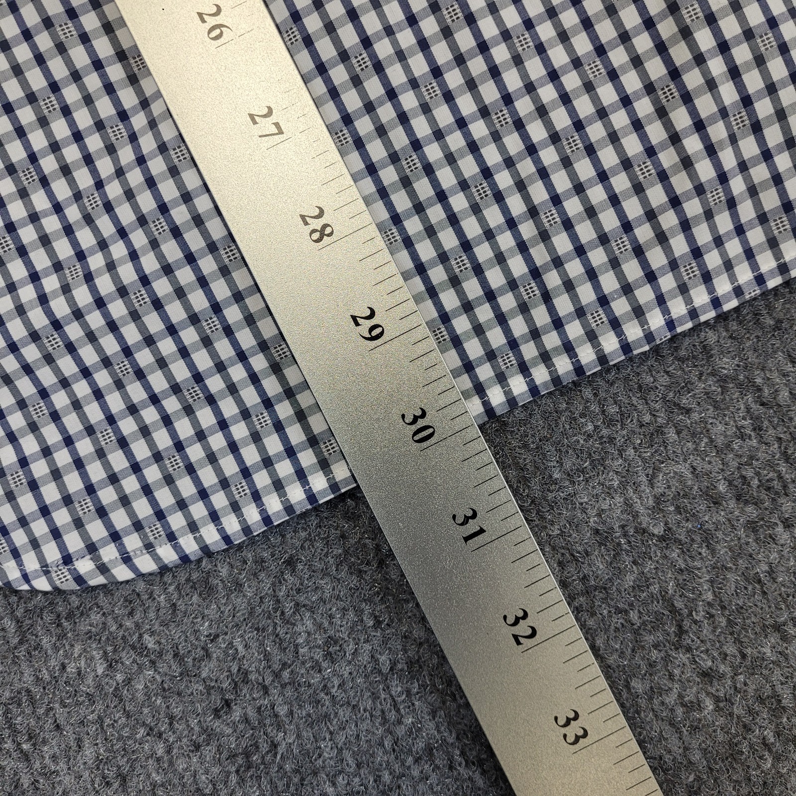 7D 7Diamonds Shirt Mens Large Button Up Geometric Grid Cotton Spread Collar