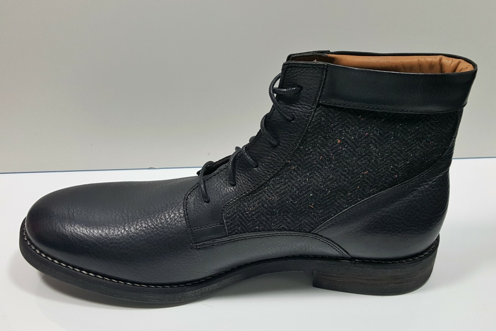 Modern Vintage Casual Black Leather Lace Up Ankle Chukka Boots Mens 10.5 $325