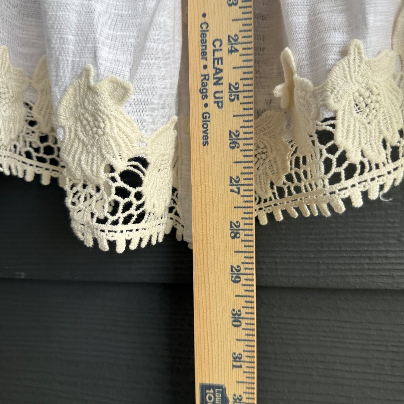 AEROPOSTALE Soft & Sexy Rayon Crochet Trim Racerback Tank Top XL White