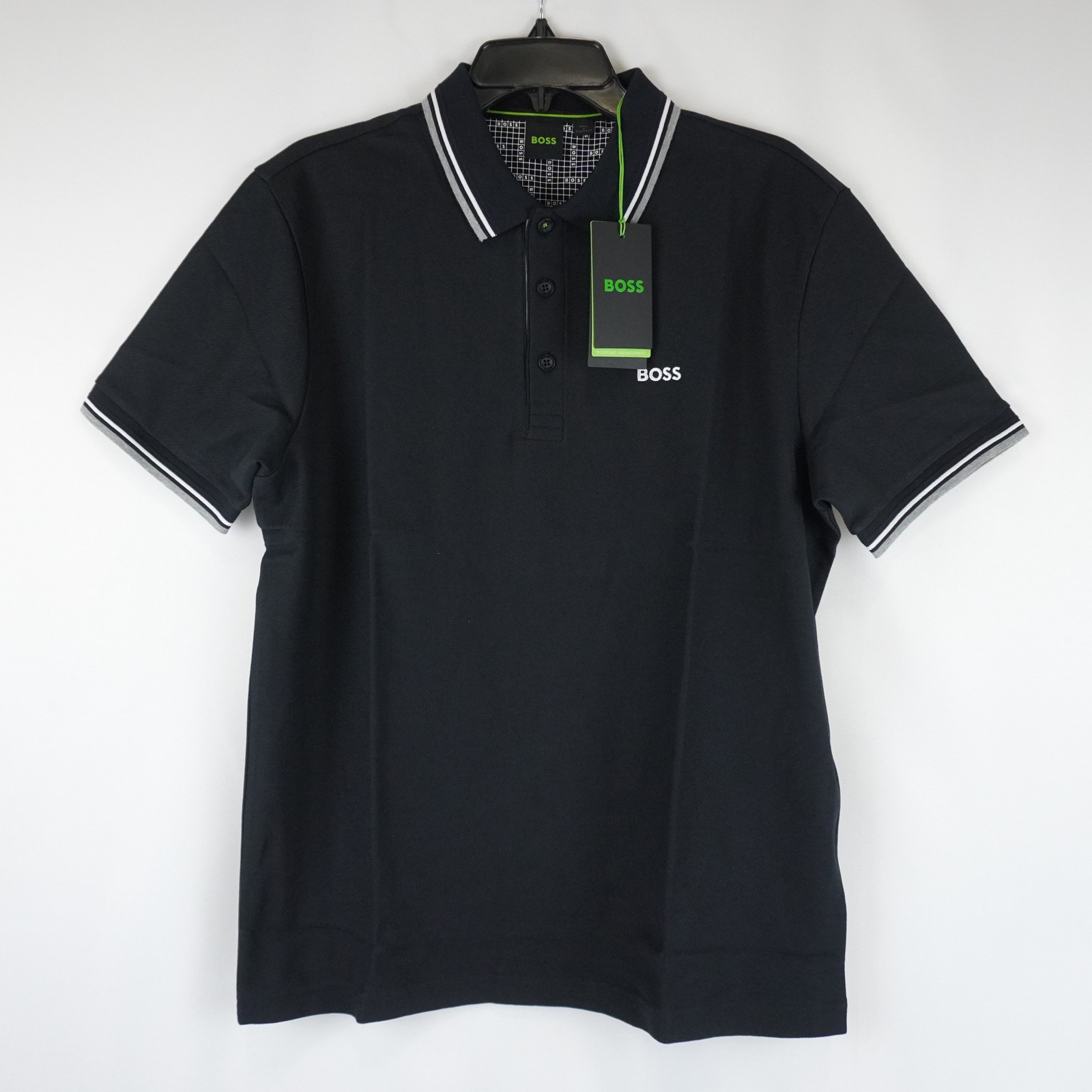 Boss Paddy Pro Short Sleeve Cotton Blend Polo Shirt In Dark Blue – Men’s Size L