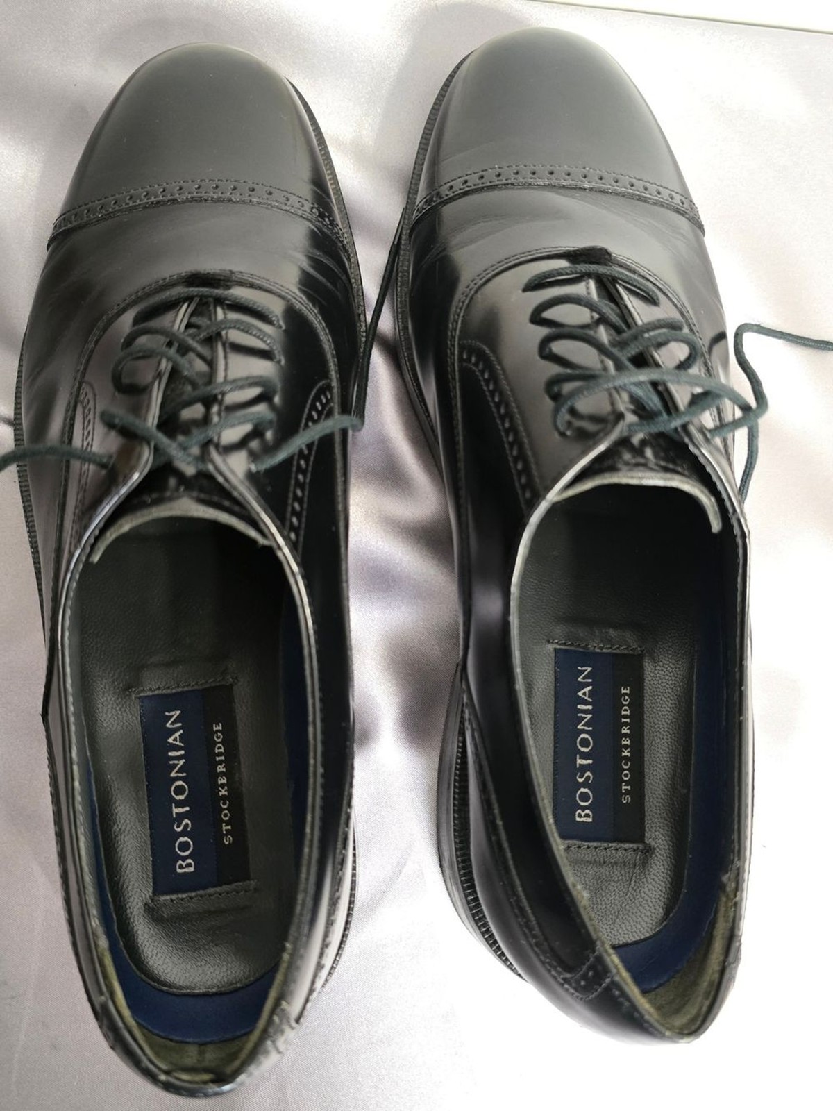 Bostonian Black Cap-Toe Leather Oxford Dress Shoes