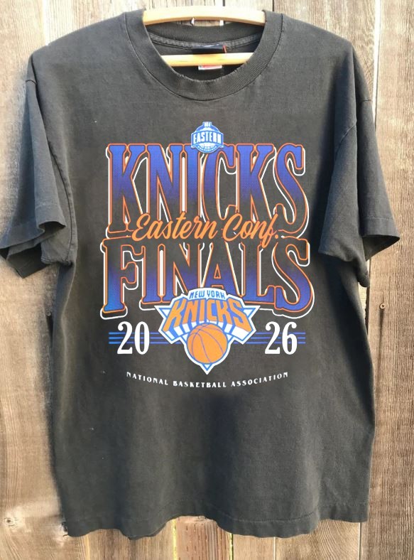 2026 Eastern Conference Finals Knicks Champions charcoal color shirt VK13664