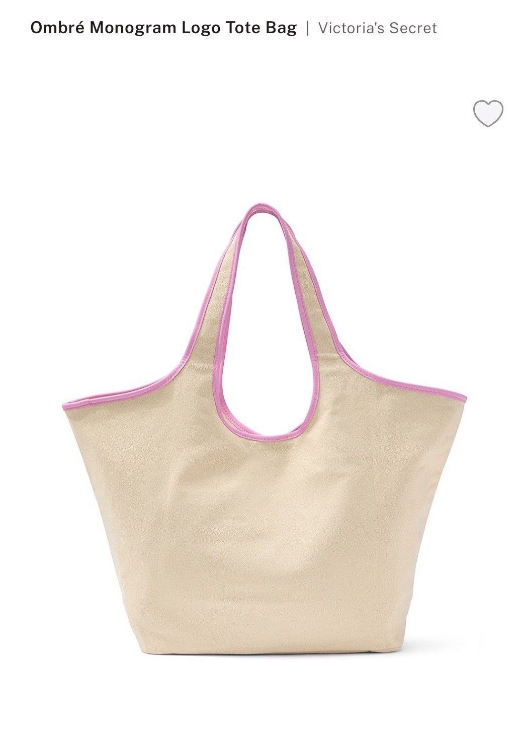 New Victoria’s Secret Ombré Monogram Logo Tote Bag Weekender NWT Purse VS