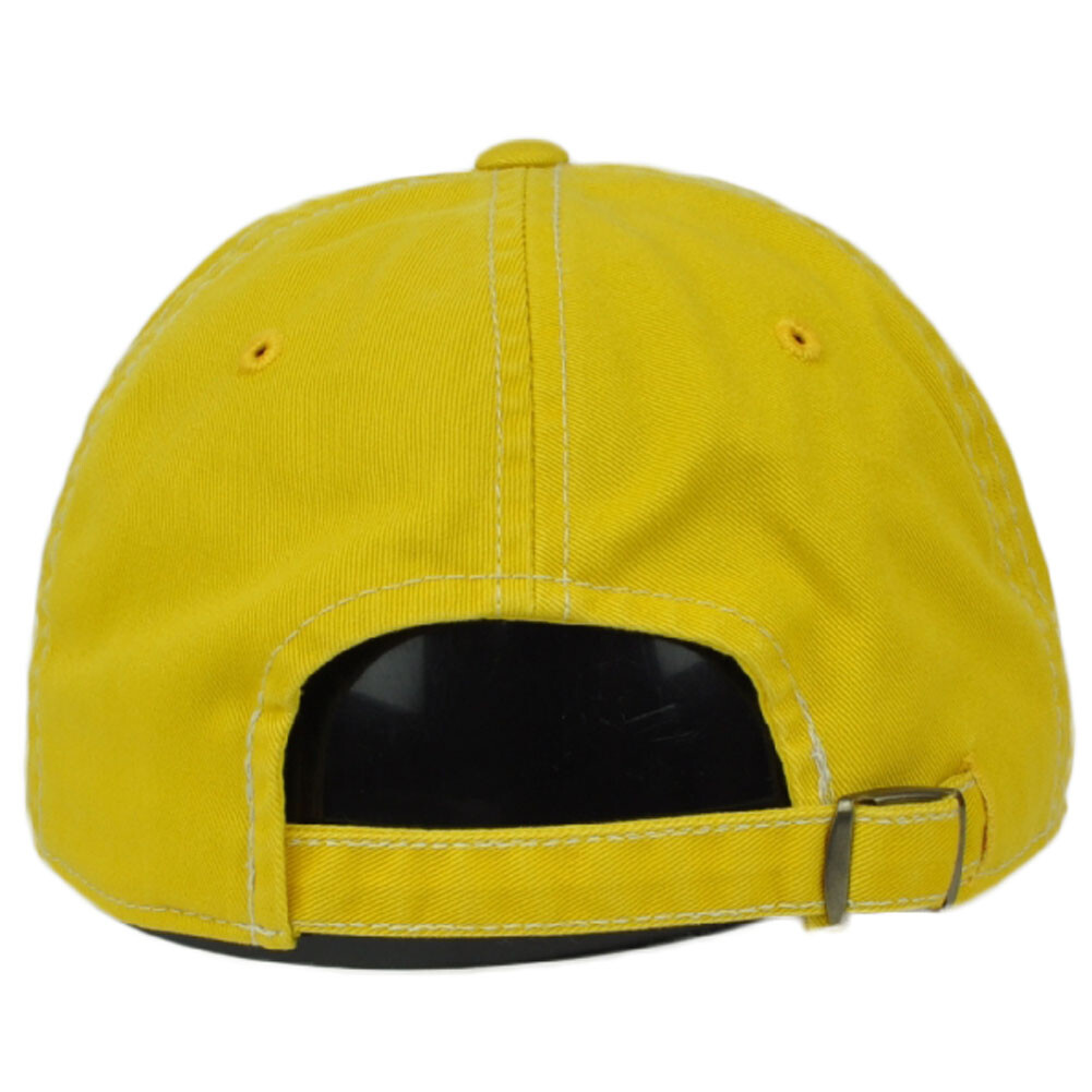 Blank Yellow Solid Color Plain Relaxed Dad Hat Cap Sun Buckle Curved Bill