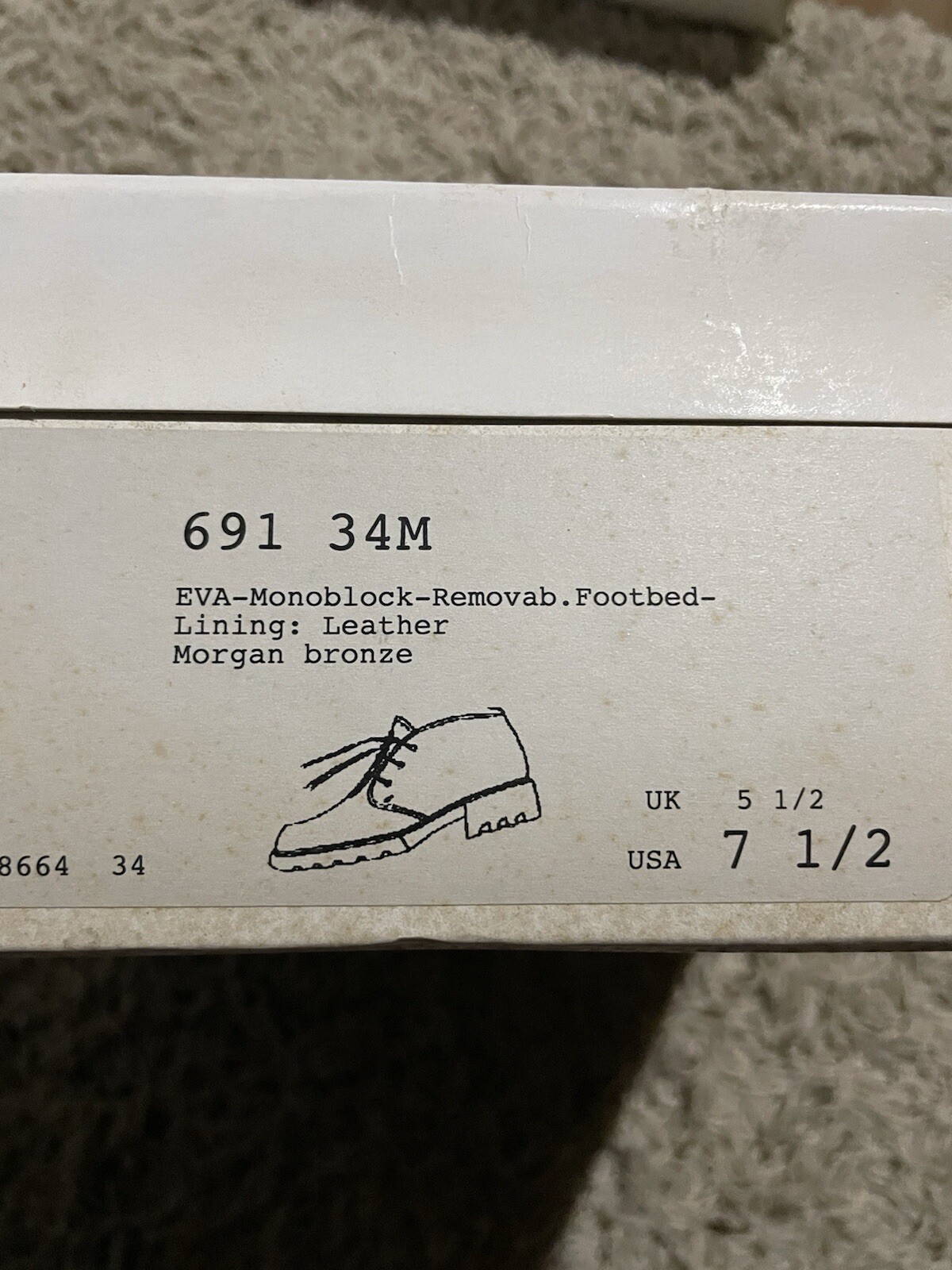 Vintage Leather Celeste by Theresia Morgan Bronze Shoes New in Box Size 7.5