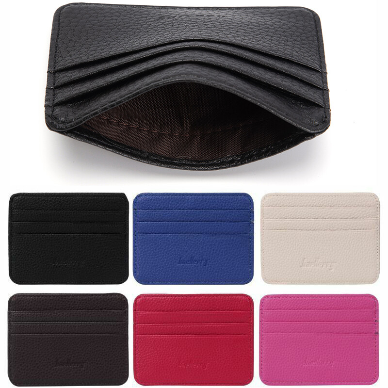 Mens RFID Blocking PU Leather Slim Wallet Money Credit Card Slots Coin Holder