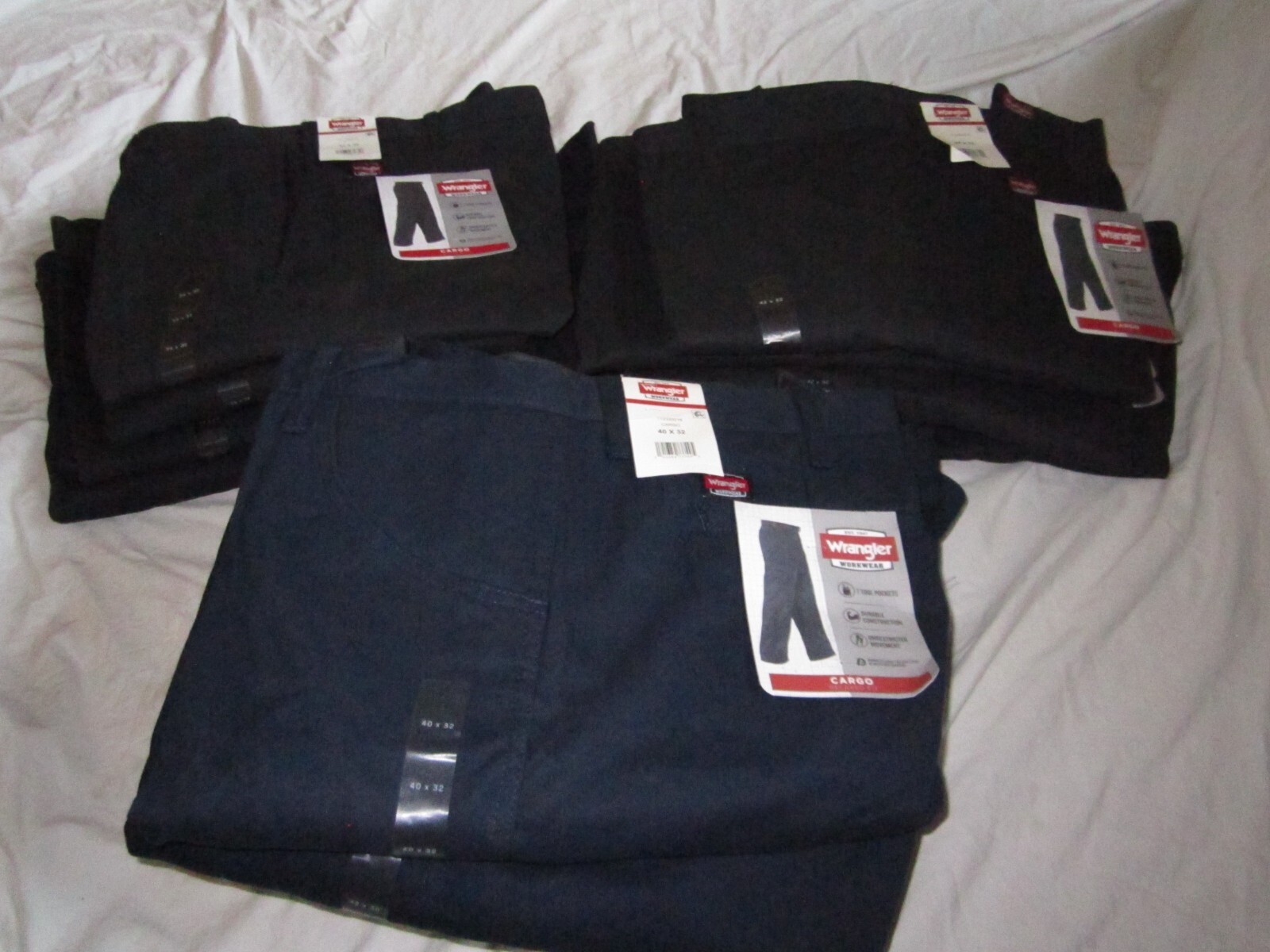 NWT Wrangler Five Stars Men’s Cargo Navy Blue / Black S-M-L-XL-XXL
