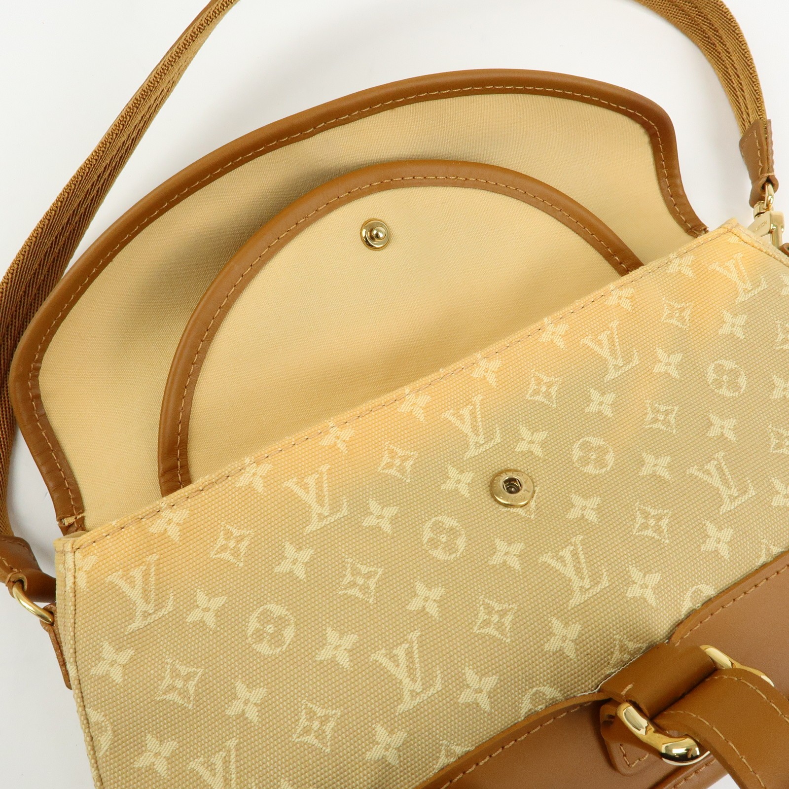 Louis Vuitton Monogram Mini Marjolie Hand Bag Beige M92694 Authentic Used F/S