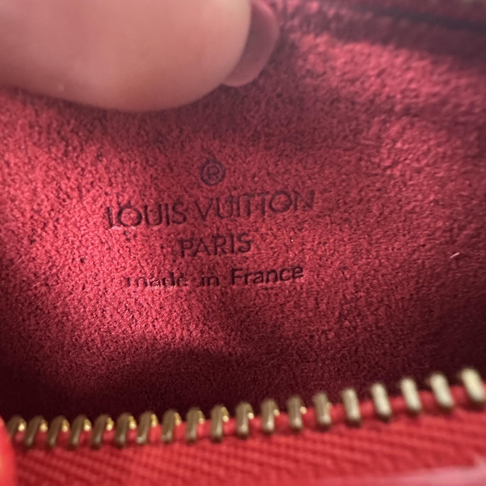 Louis Vuitton Vintage Mini Papillon Shoulder Bag Womens Red Epi Leather France