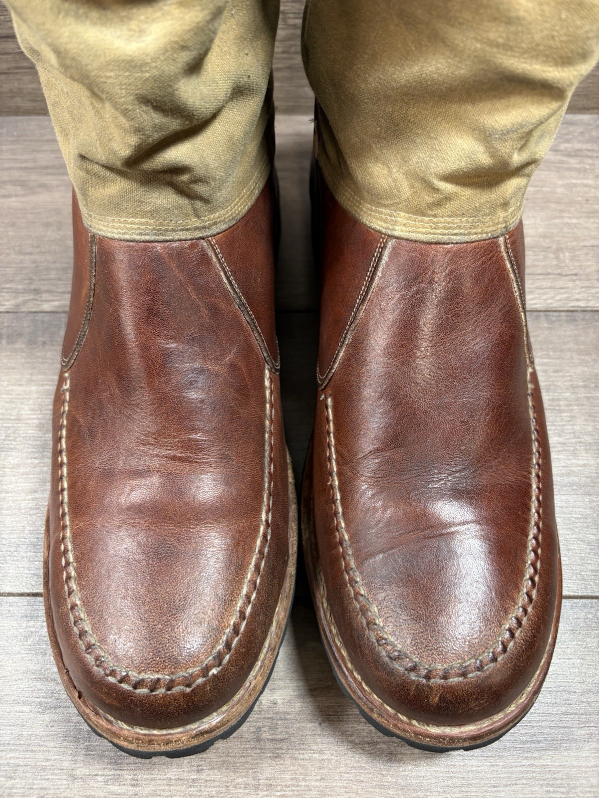 Timberland Boot Company Boots Brown Leather Vibram Mens Size 13