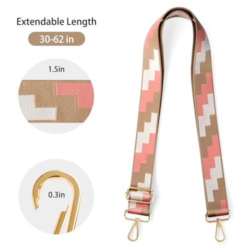 Purse Straps Replacement Crossbody Straps for 1.5inch/3.8cm Color 5-6