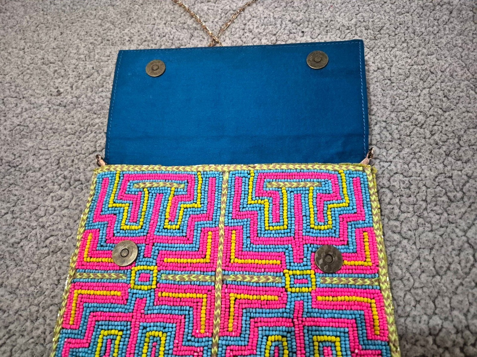 Vintage Hand Beaded Elite Quality Satin iInterior Majestic and Stunning Bag