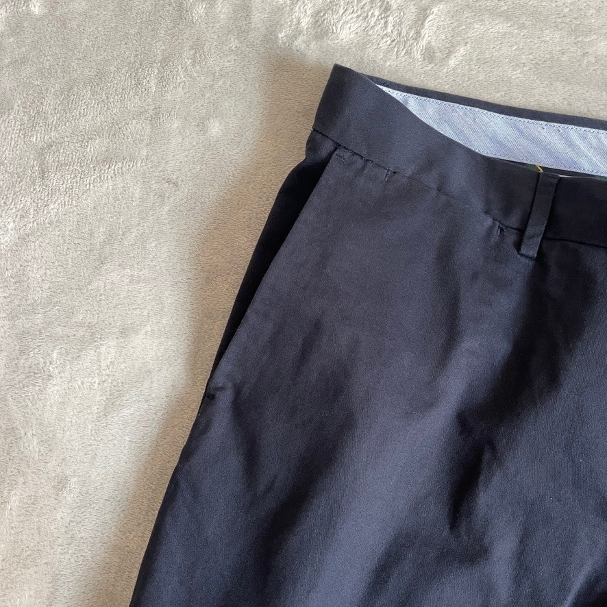 Polo Ralph Lauren Chino Shorts Mens W37 Navy Slim Stretch Flat Front 9in