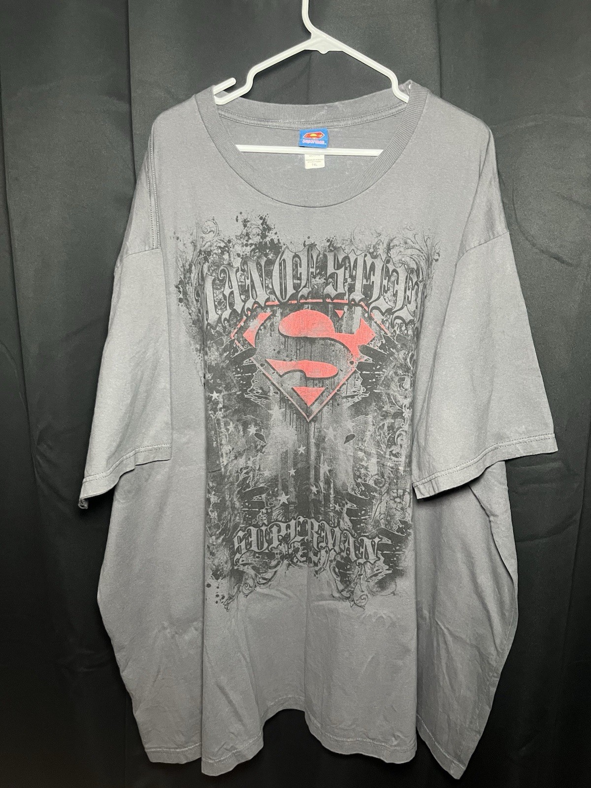 Grey Giant 7XL Y2K Superman Shirt Soulja Boy