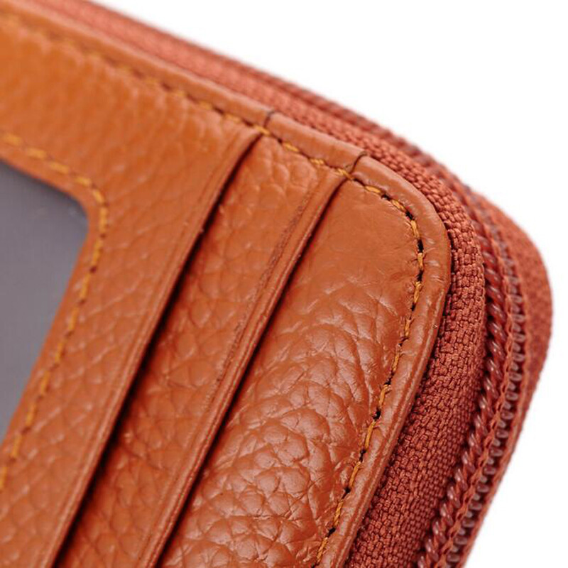 Men Wallet Card Holder Leather RFID Blocking Slim Credit Money Clip Zipper Purse