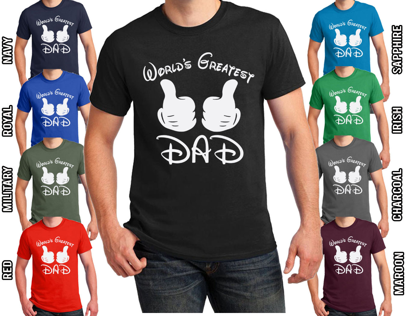 World’s Greatest Dad T-shirt Father’s Day daddy gift Men’s Size S-4XL Shirts