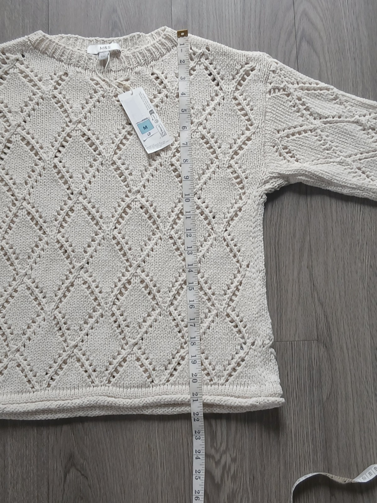 M&S Women/Ladies Natural Cotton Blend Jumpers Size Medium -BNWT-
