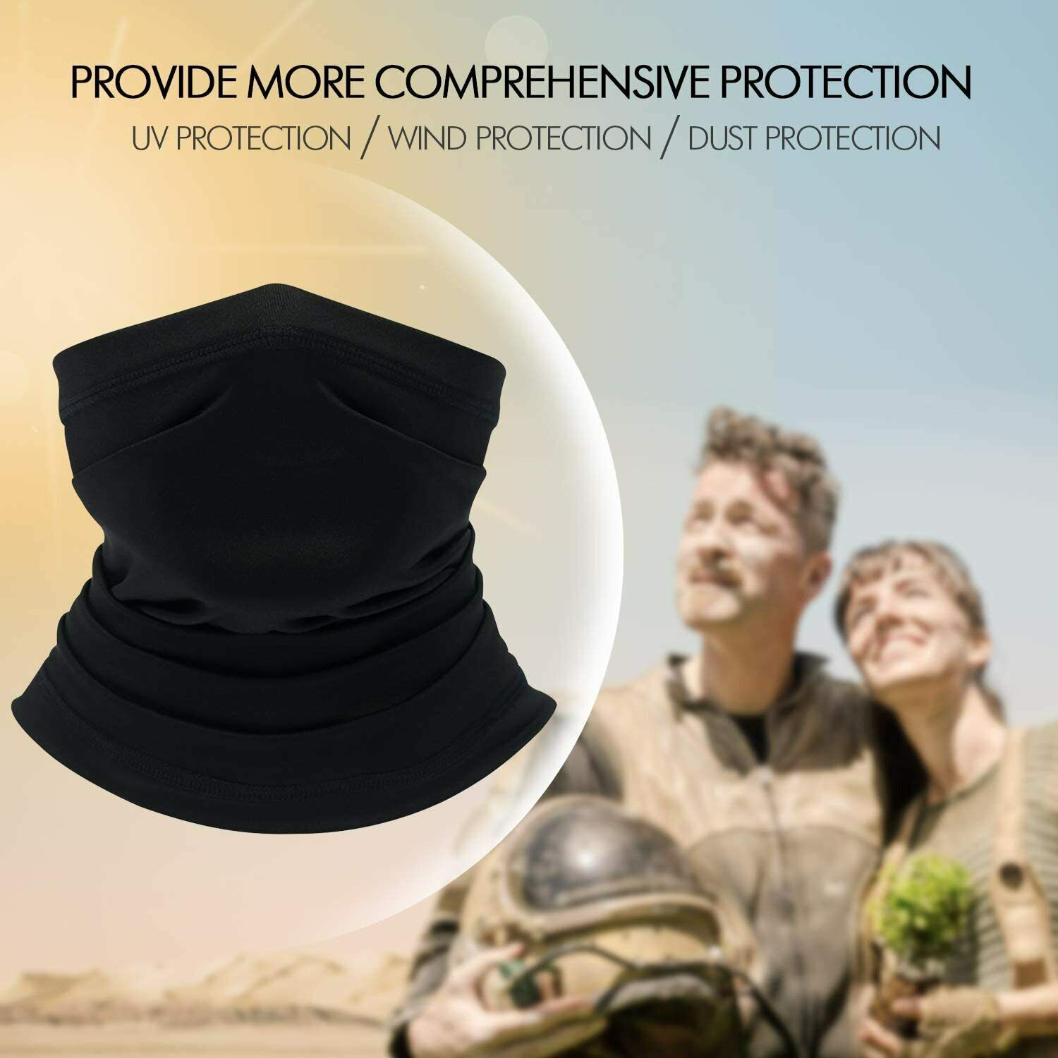 Thin Face Mask Balaclava Bandana Cover Snood Neck Gaiter Scarf Reusable Washable