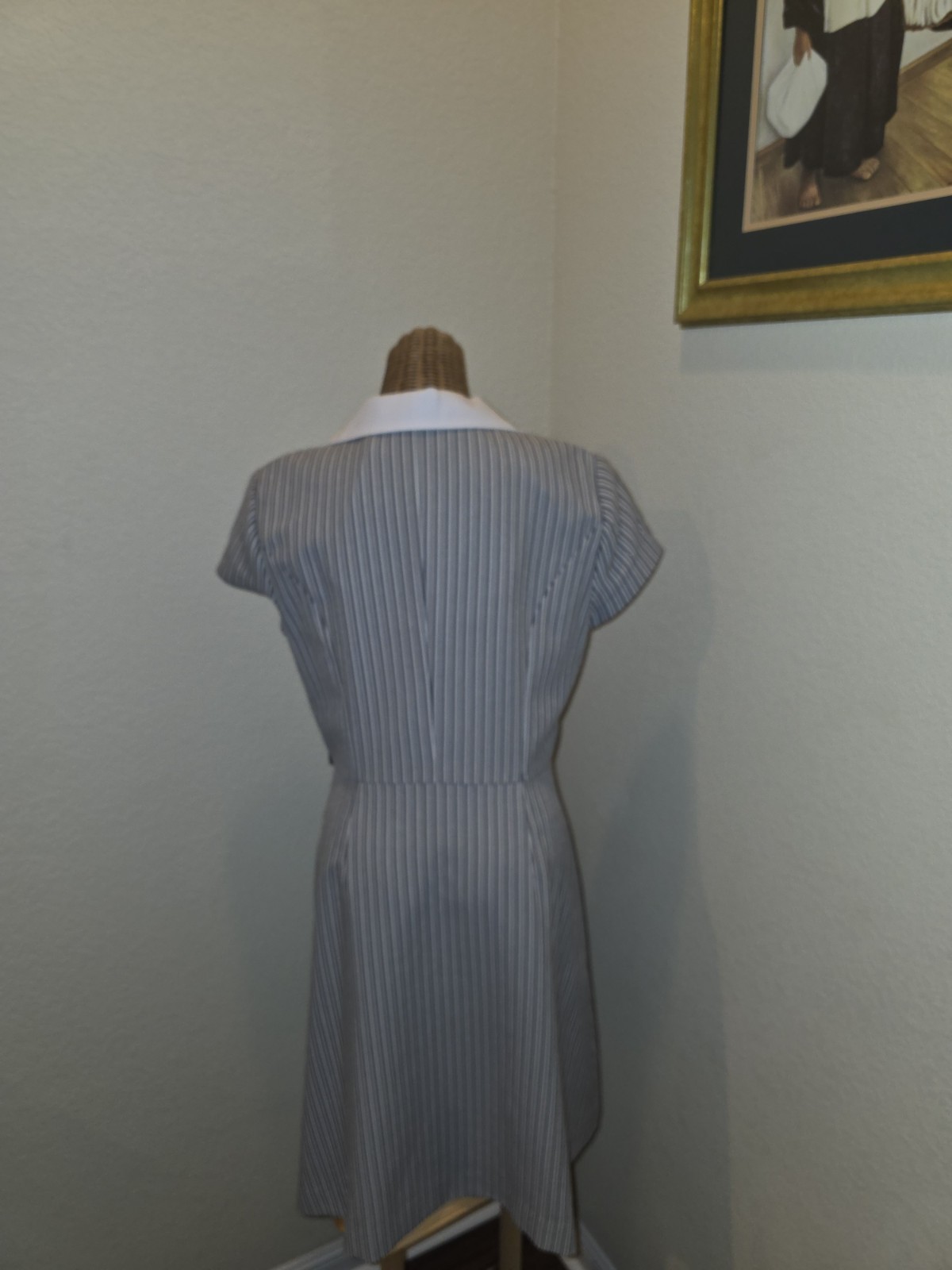 Sweet Retro Dress with Peter Pan Collar Size Large