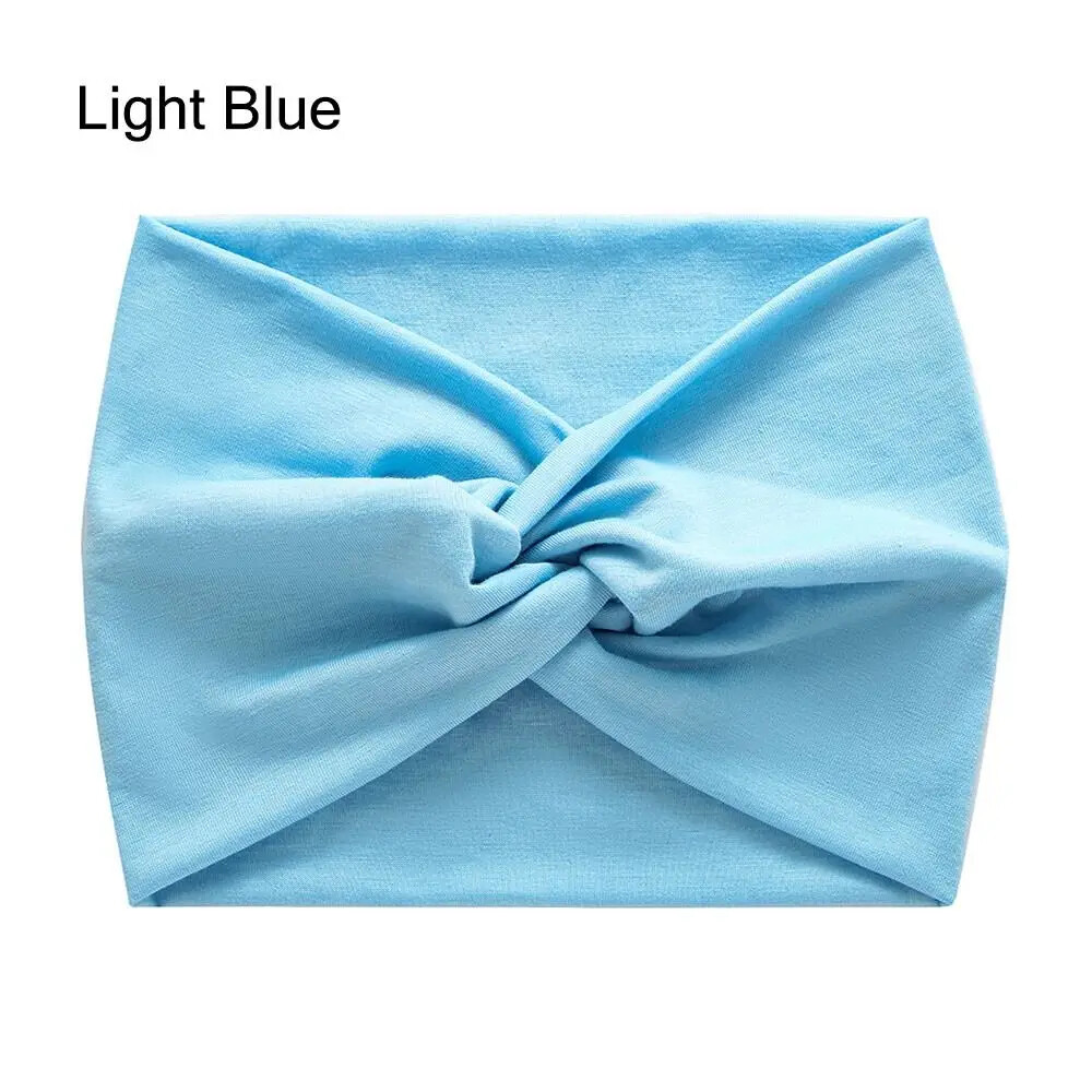 Twisted Hair Wrap Yoga Headband Stretchable Turban Hairband Fashion Solid Color