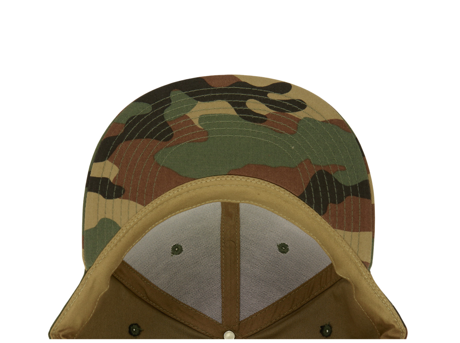 Woodland Forest Camo Fitted Flat Bill Camouflage Baseball Ball Cap Hat – 9 SIZES
