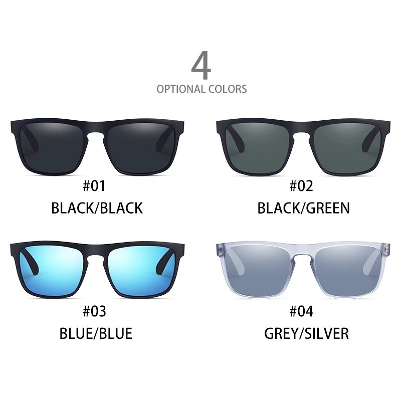 Fashion Square Vintage Polarized Sunglasses Men Women Retro Driving Fishing Sun