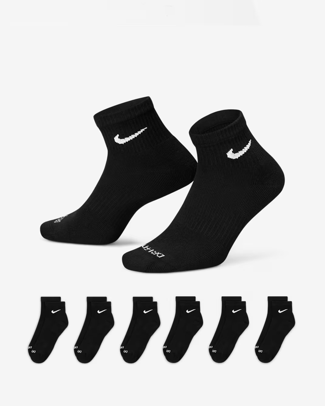 Nike Everyday Ankle & Crew Socks 6-Pairs, ALL Size’s