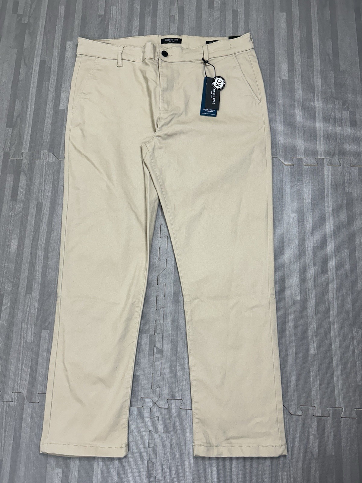 Kenneth Cole Tehnicole Chino Pants Mens Size 38 x 30 Tan “Today is Your Day” $69