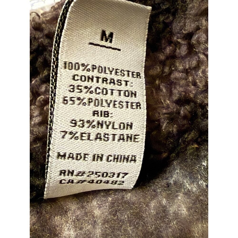 Varley Womens Zebra Print Fleece Zip Jacket Size M Grey Black Cozy Athleisure