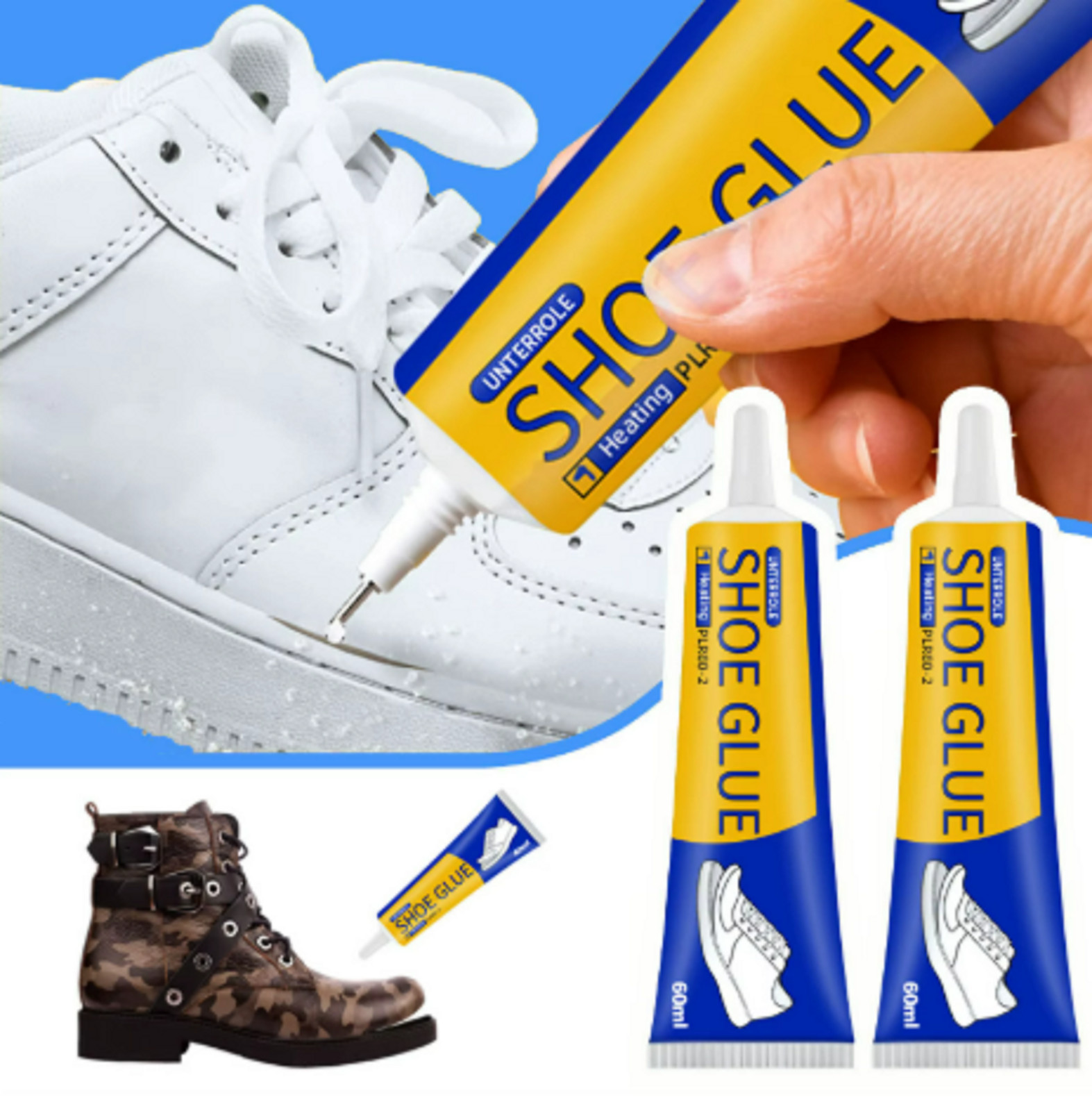 Shoe-Fix Glue: Pro Grade Shoe Repair Glue Adhesive for Boots, Heels, Soles, More