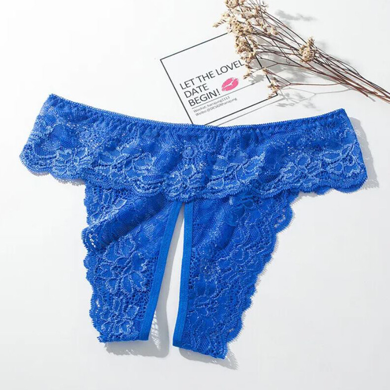 Sexy Womens Lace Panties Briefs Crotchles Ladies Cheeky Underwear Lingerie Thong