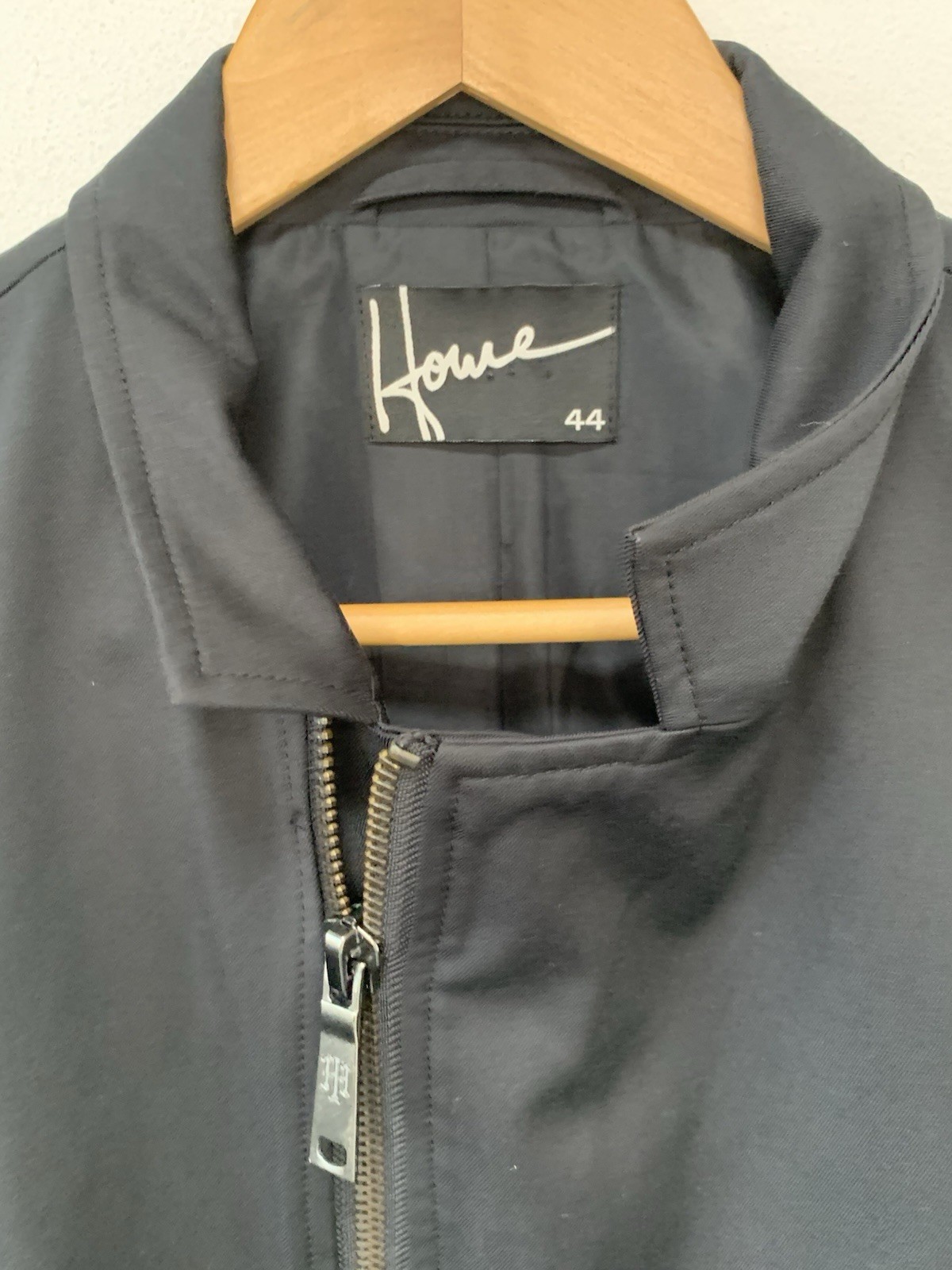 Howe Men’s Black Full Zip Blazer Jacket 44 Regular Fit Twill Inner Pockets