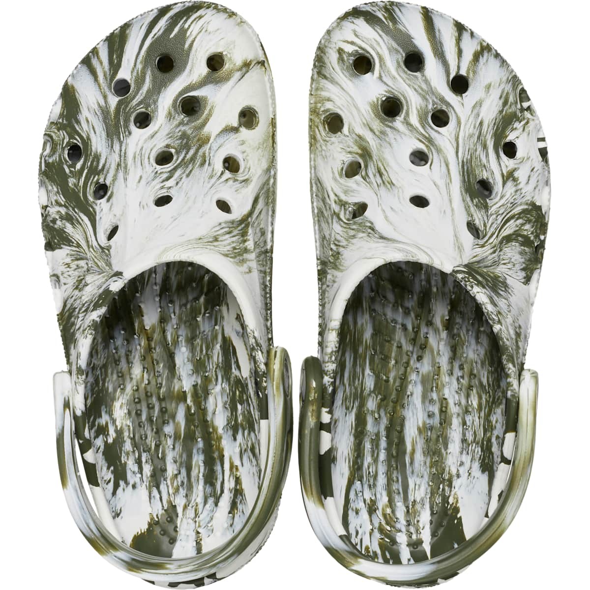 Crocs Baya Marbled Clog – Slip-On, Waterproof, Lightweight, Pivot Heel Strap