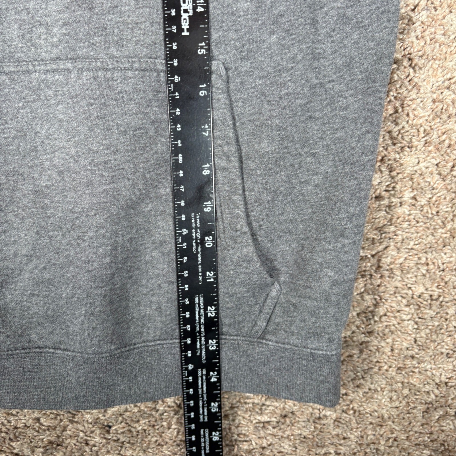 Nike Mens Charcoal Grey Orange Box Logo Pullover Hoodie Small 928719-071