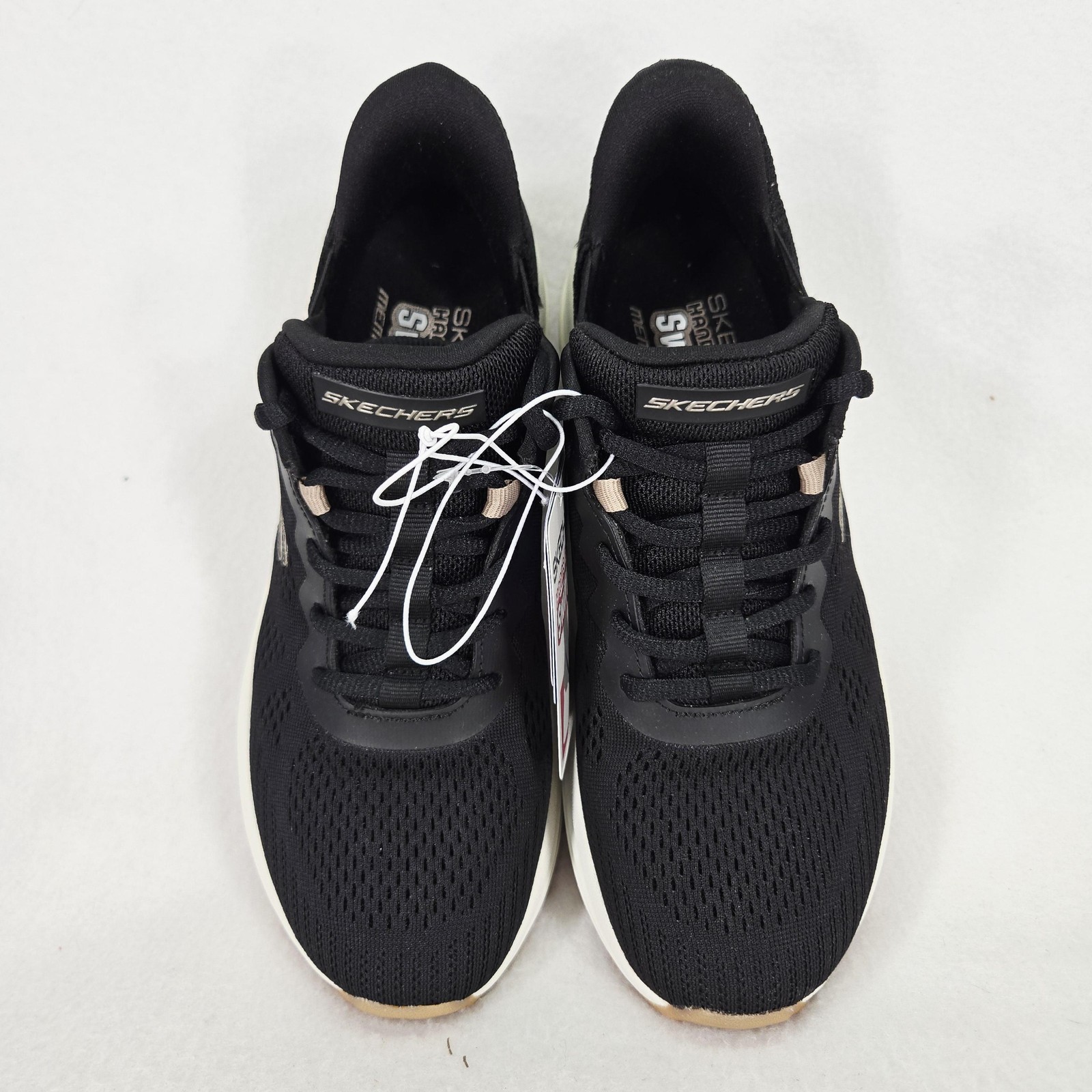 Skechers Swift Fit Shoes Womens 6.5 Black Memory Foam Machine Washable Sneakers