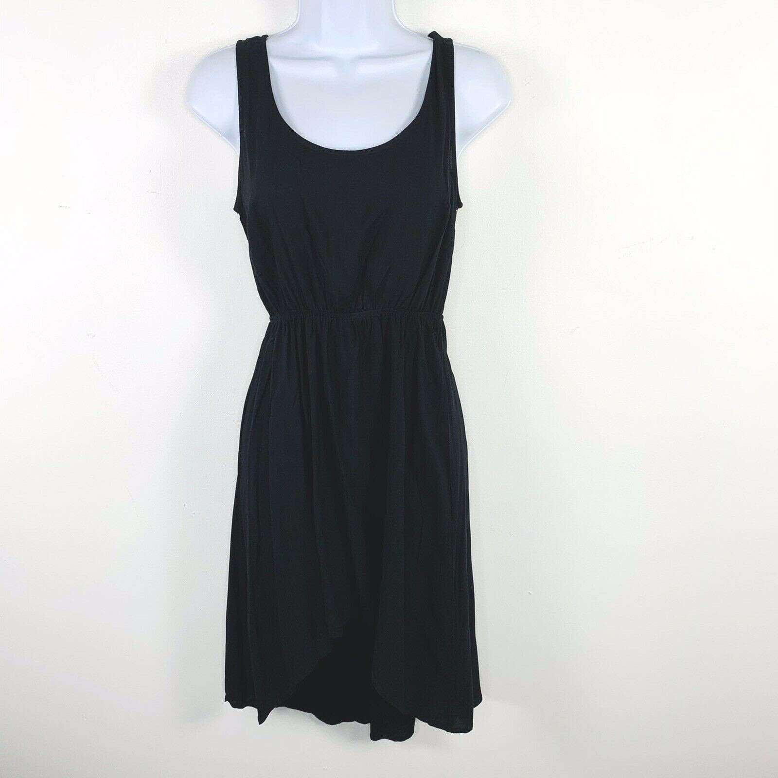 Active Brand Dress sz S Black Elastic Waist Modern Minimalist Casual Glam