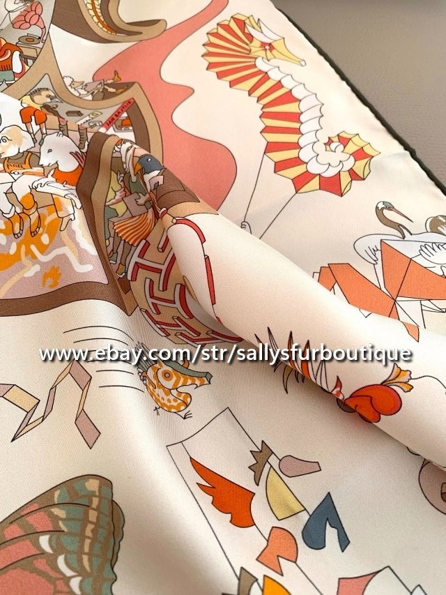 Sallys Heavy 18 Momme Twill Silk Wrap Scarf Horse Print Double Face Shawl 35″