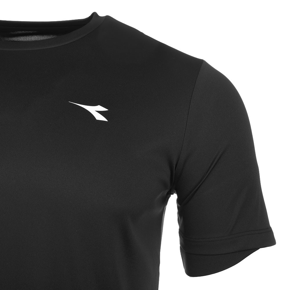 diadora Scudetto Training Crew Neck Short Sleeve Athletic T-Shirt Mens Black Cas