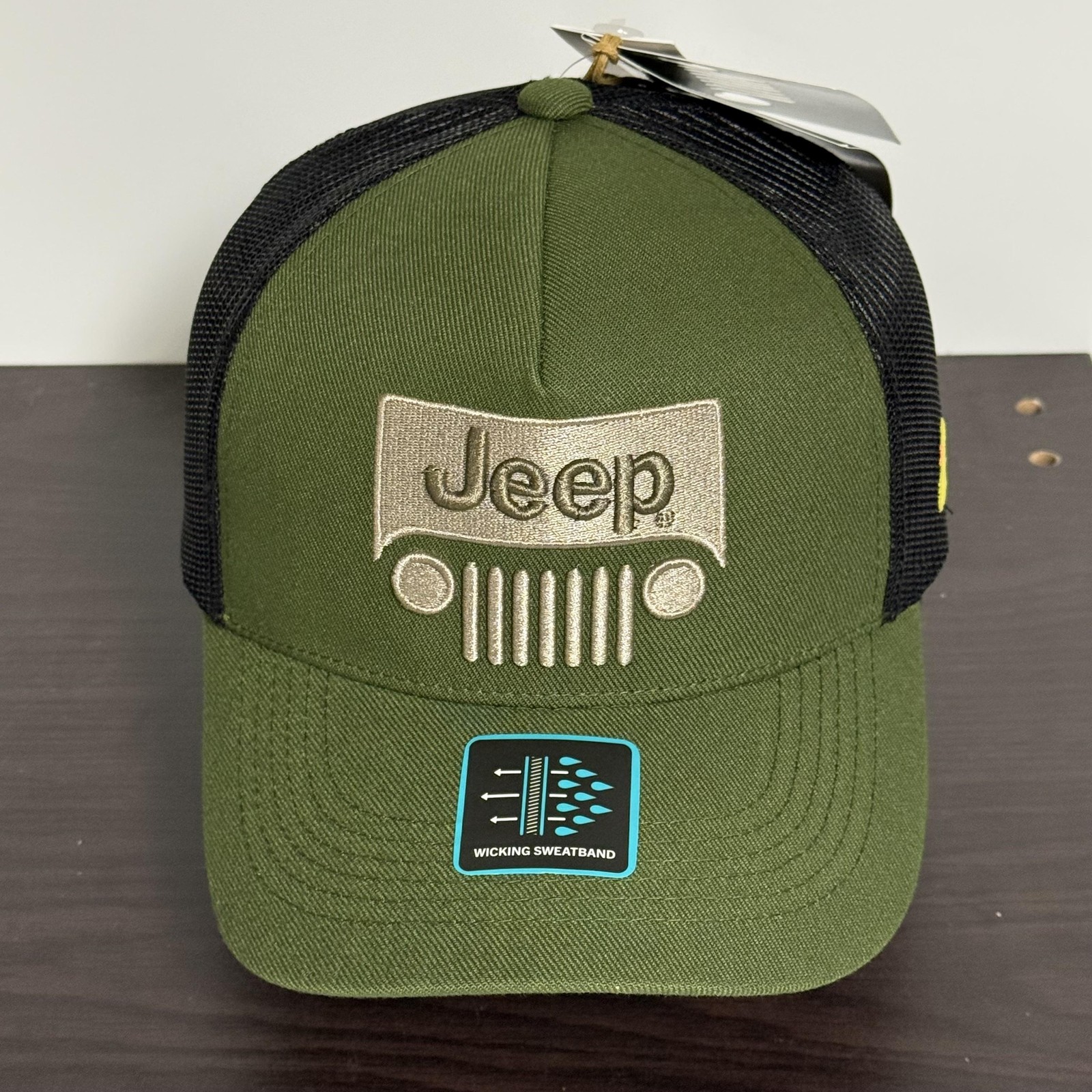 Jeep Grill Snapback Hat Green/Black Duck on Side Adult Adjustable Cap NEW!