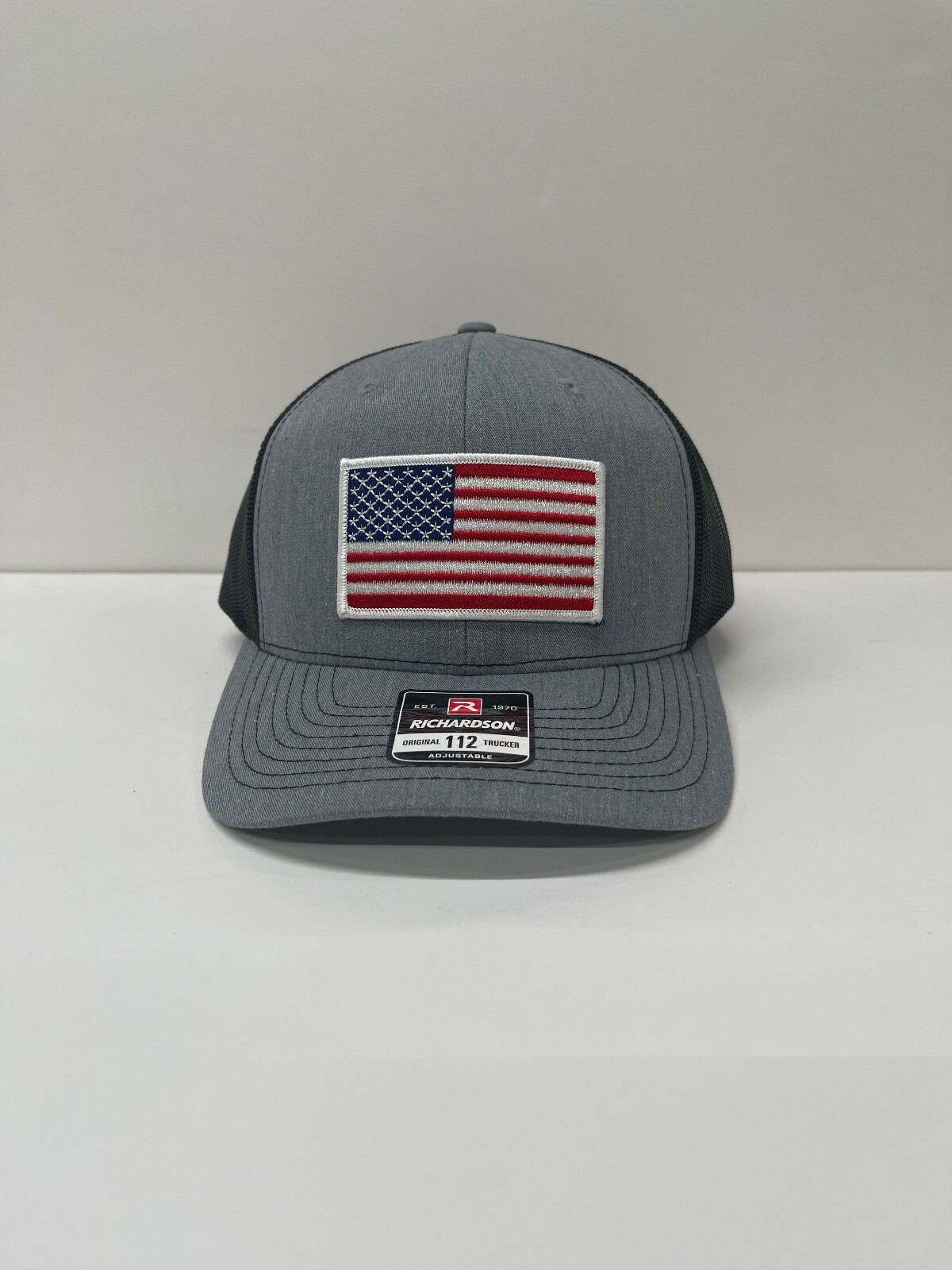 Richardson 112 American Flag 6 Panel Adjustable Snapback Trucker Mesh Hat
