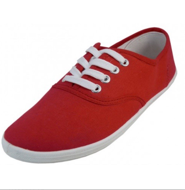 Womens Classic Plimsoll Sneaker Lace Up Fashion Canvas Shoes, Colors, Sizes 6-11