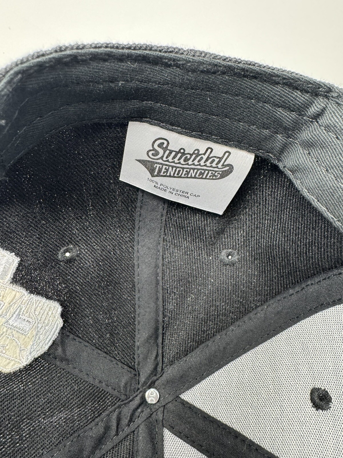 New Suicidal Tendencies OG White Logo Flip Bill Snapback Black Hat Cap